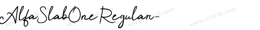 AlfaSlabOne Regular字体转换